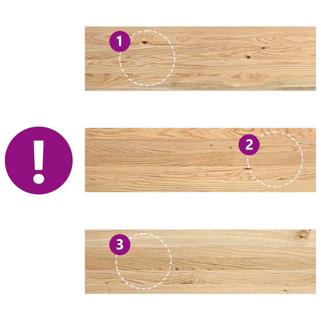 Davanzali 2 pz Non Trattati 90x25x2 cm Legno Massello di Rovere