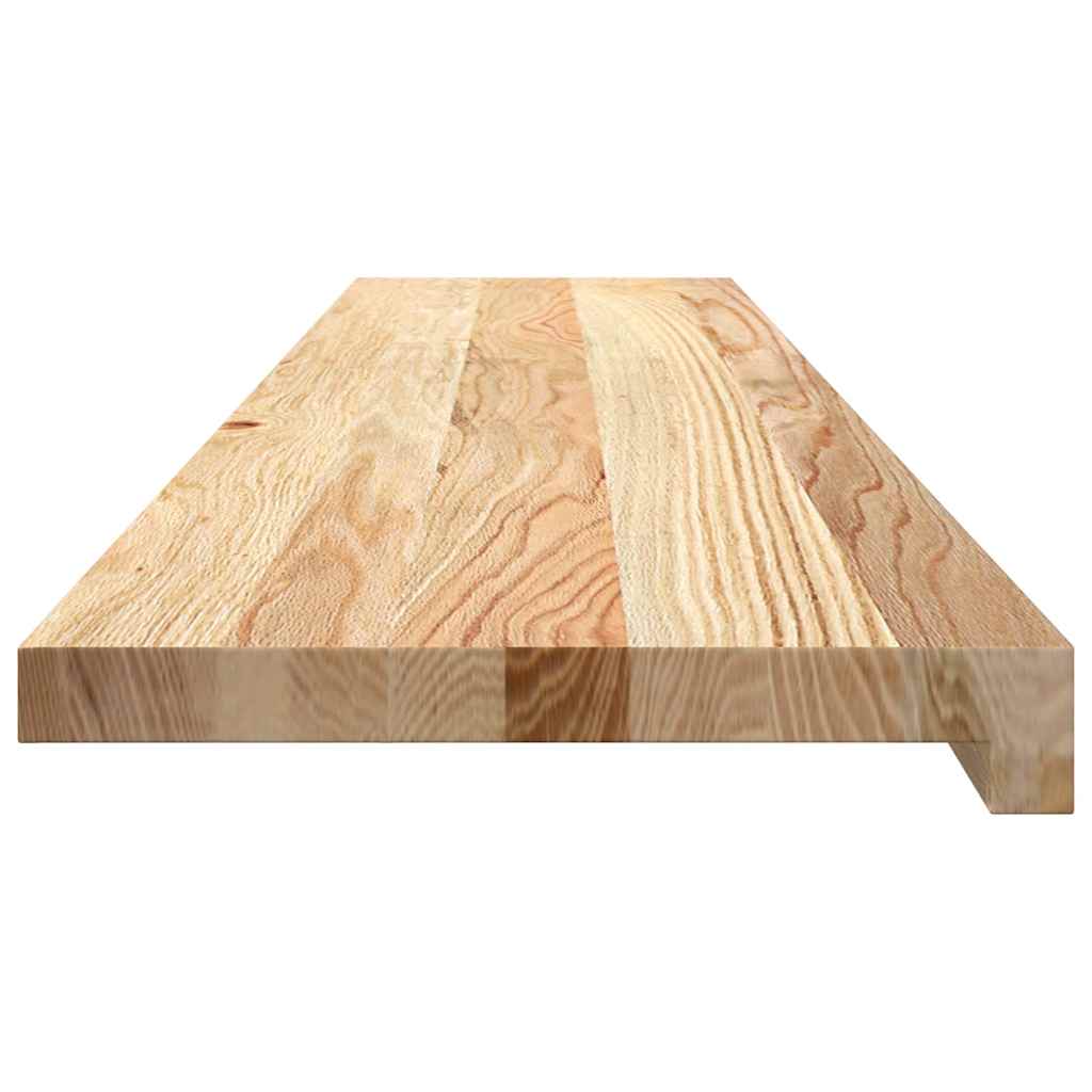 Davanzali in Legno Massello di Rovere 120x25x2cm - Set 2 Pezzi Non Trattati