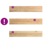 Davanzali in Legno Massello di Rovere 140x25x2 cm - Confezione 2 pz