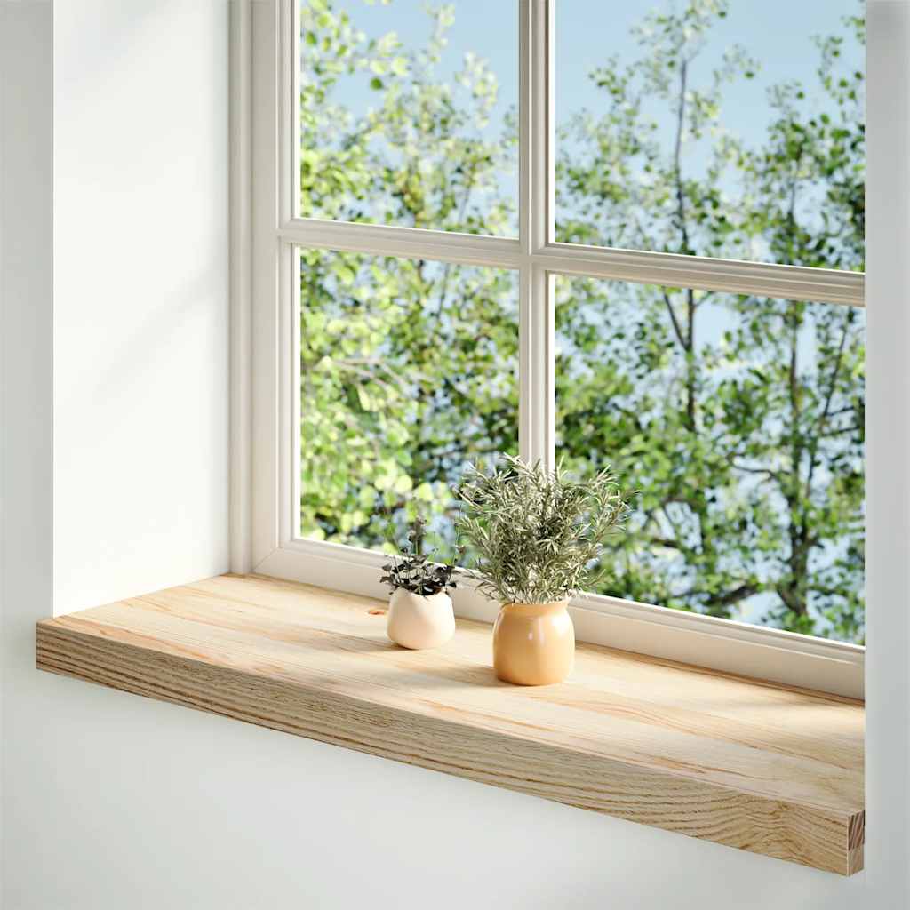 Davanzali 2 pezzi Legno Massello Rovere Non Trattati 70x30x2 cm