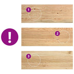 Davanzali 2 pezzi Legno Massello Rovere Non Trattati 70x30x2 cm