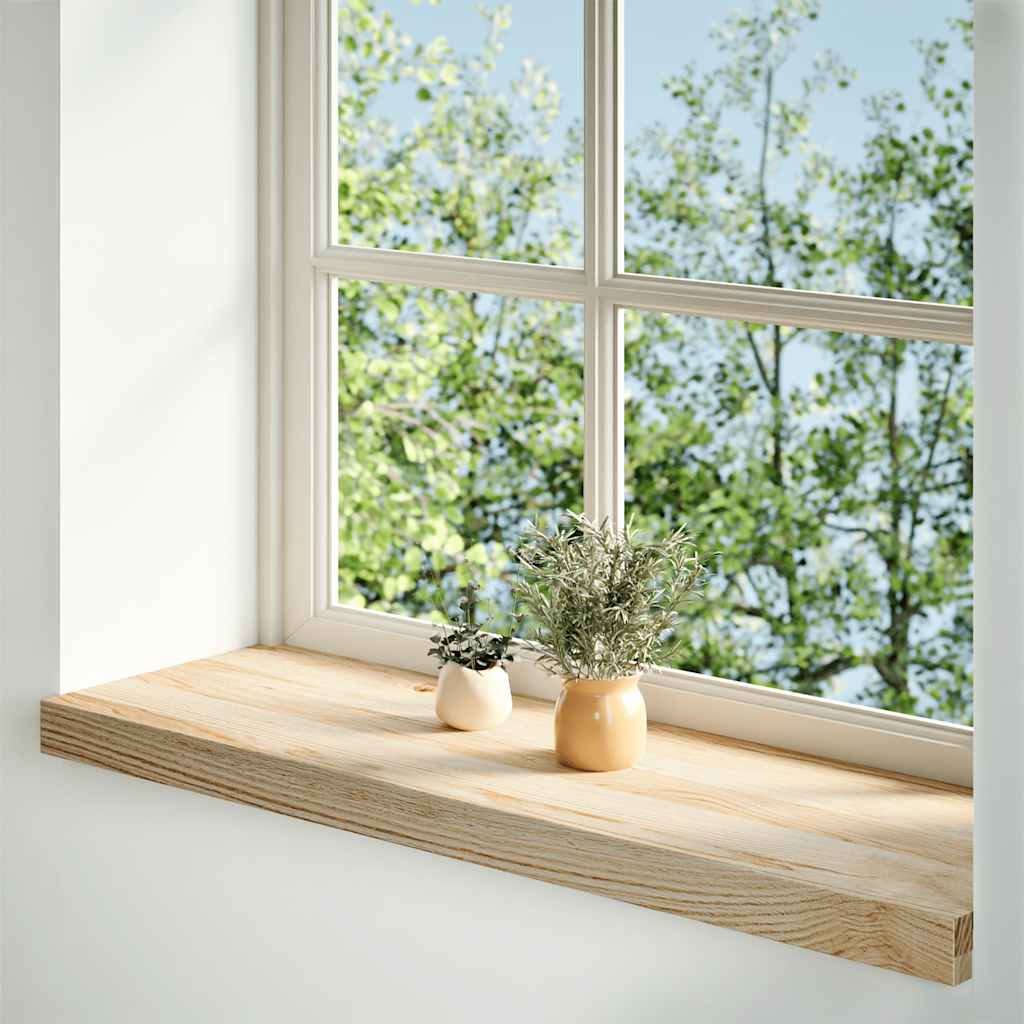 Davanzali 2 pz Legno Massello di Rovere Non Trattati 80x30x2 cm