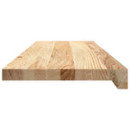 Davanzali 2 pz Legno Massello di Rovere Non Trattati 80x30x2 cm