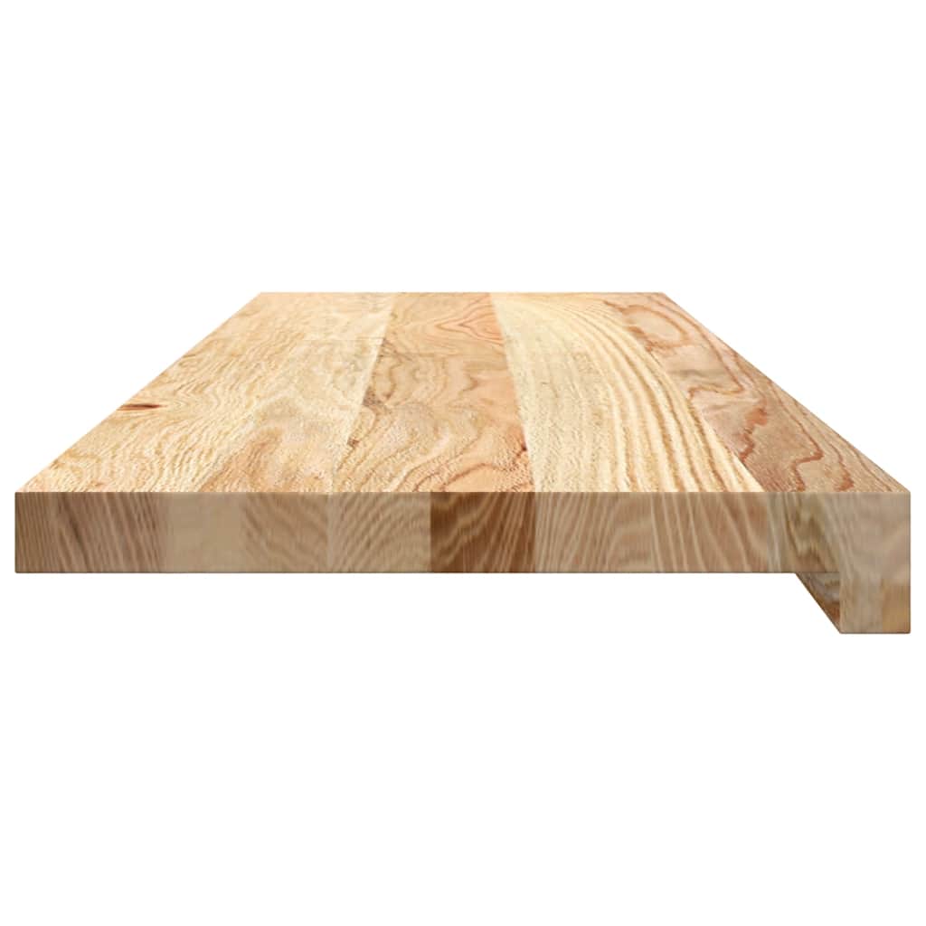 Davanzali 2 pz Legno Massello di Rovere Non Trattati 80x30x2 cm