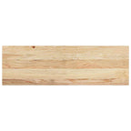 Davanzali 2 pz Legno Massello di Rovere Non Trattati 80x30x2 cm
