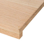 Davanzali 2 pz Legno Massello di Rovere Non Trattati 80x30x2 cm