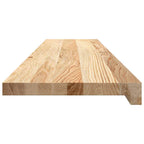 Davanzali 2 pz Legno Massello di Rovere Non Trattati 110x30x2cm