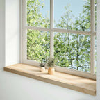 Davanzale in legno massello di rovere 120x30x2 cm - Set 2 pezzi non trattati