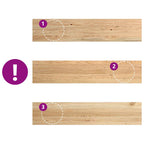 Davanzale in legno massello di rovere 120x30x2 cm - Set 2 pezzi non trattati