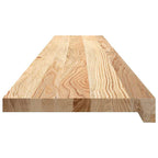 Davanzali 2 pz Legno Massello di Rovere Non Trattati 140x30x2cm