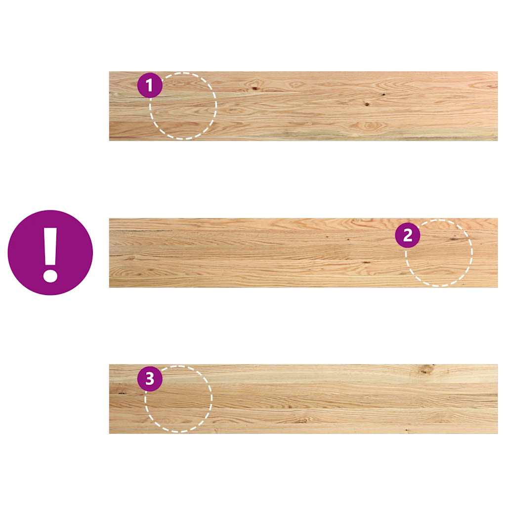 Davanzali 2 pz Legno Massello di Rovere Non Trattati 140x30x2cm