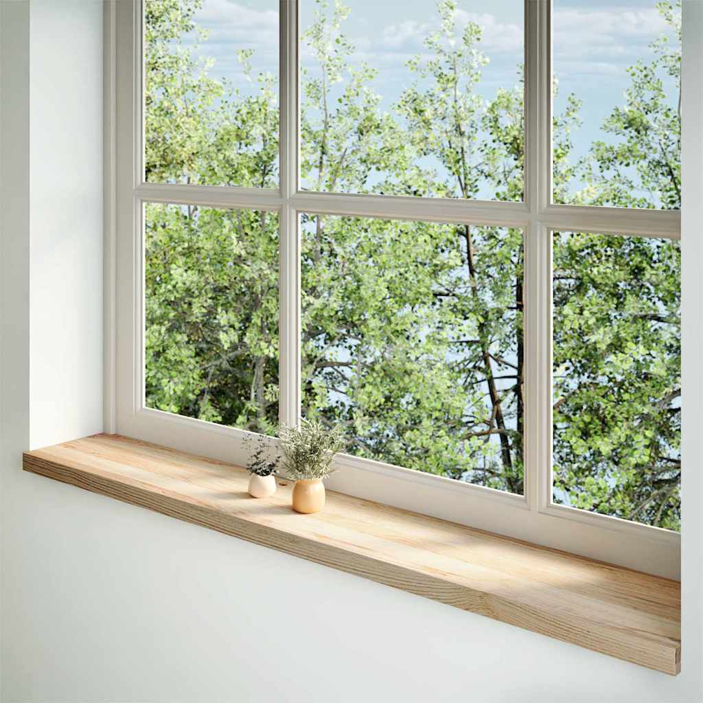 Davanzali 2 pezzi Non Trattati 160x30x2 cm Legno Massello di Rovere