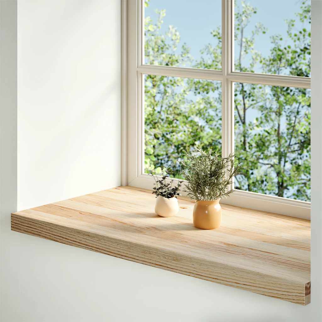 Davanzali 2 pz Non Trattati 80x40x2 cm Legno Massello di Rovere
