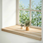 Davanzali 2 pz Legno Massello di Rovere Non Trattati 90x40x2 cm