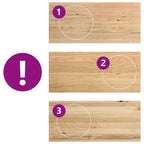 Davanzali 2 pz Legno Massello di Rovere Non Trattati 90x40x2 cm