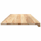 Davanzali 2 pz Legno Massello di Rovere Non Trattati 100x40x2cm