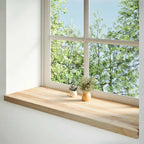 Davanzali 2 pz Non Trattati 110x40x2cm Legno Massello di Rovere
