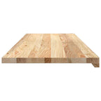 Davanzali 2 pz Non Trattati 110x40x2cm Legno Massello di Rovere