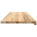 Davanzali 2 pz Legno Massello di Rovere Non Trattati 120x40x2cm