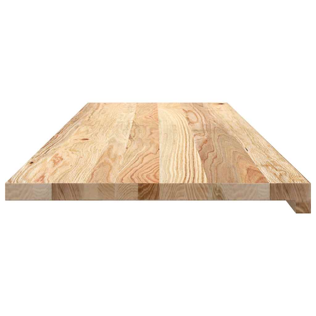 Davanzali 2 pz Legno Massello di Rovere Non Trattati 120x40x2cm