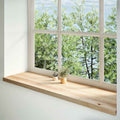 Davanzale in Legno Massello di Rovere 140x40x2cm - Set 2 Pezzi Non Trattati