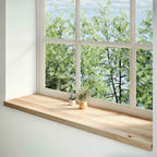 Davanzale in Legno Massello di Rovere 140x40x2cm - Set 2 Pezzi Non Trattati