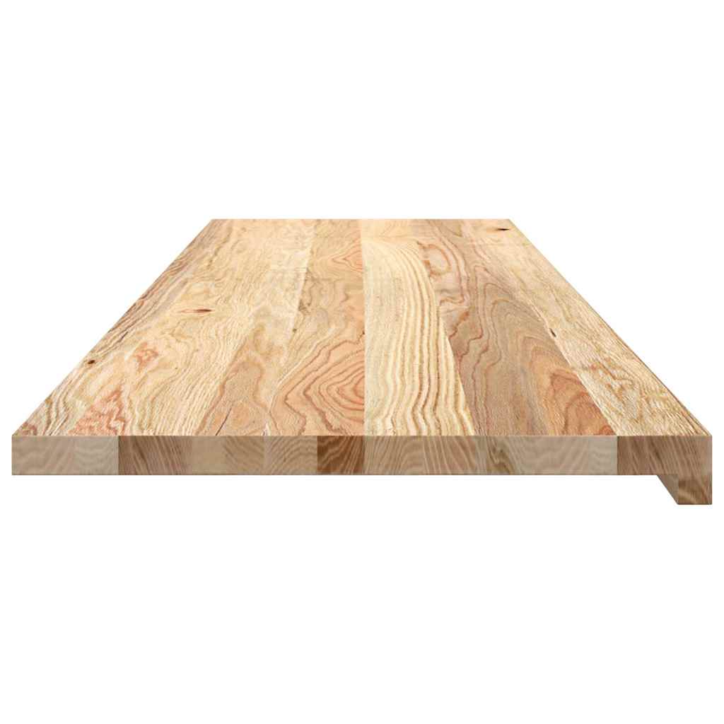 Davanzale in Legno Massello di Rovere 140x40x2cm - Set 2 Pezzi Non Trattati