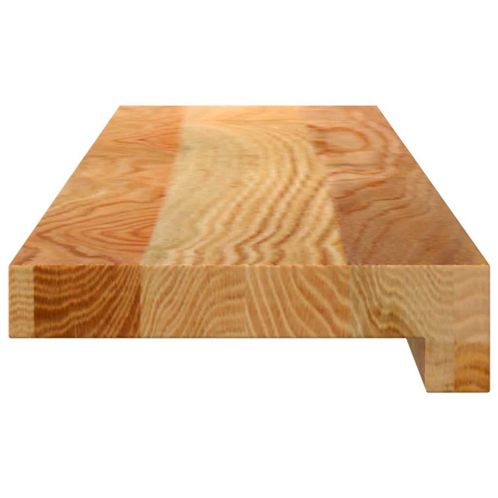 Davanzale in Legno Massello Rovere Marrone Chiaro 70x15x2 cm - Set 2 Pezzi