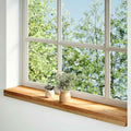 Davanzale in Legno Massello Rovere 80x15x2 cm Marrone Chiaro - Confezione 2 pz