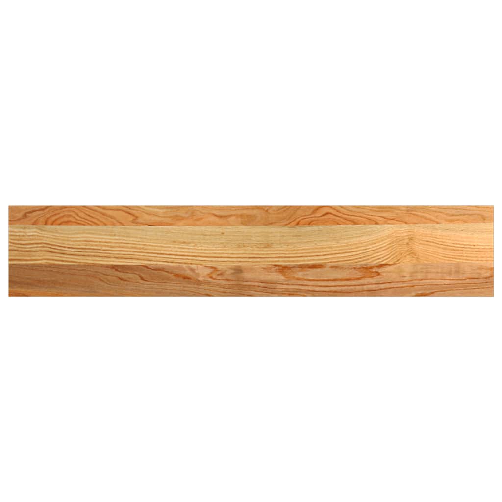Davanzale in Legno Massello Rovere 80x15x2 cm Marrone Chiaro - Confezione 2 pz