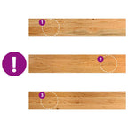 Davanzale in Legno Massello Rovere 80x15x2 cm Marrone Chiaro - Confezione 2 pz