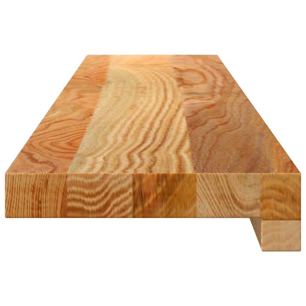 Davanzale in Legno Massello Rovere 90x15x2 cm Marrone Chiaro - Set 2 pz