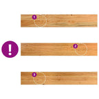 Davanzale in Legno Massello Rovere 90x15x2 cm Marrone Chiaro - Set 2 pz