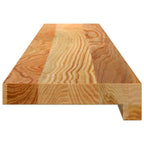 Davanzale in Legno Massello Rovere Marrone Chiaro 100x15x2 cm - Confezione 2 pz