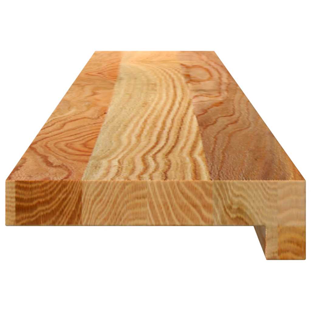 Davanzale in Legno Massello Rovere Marrone Chiaro 100x15x2 cm - Confezione 2 pz