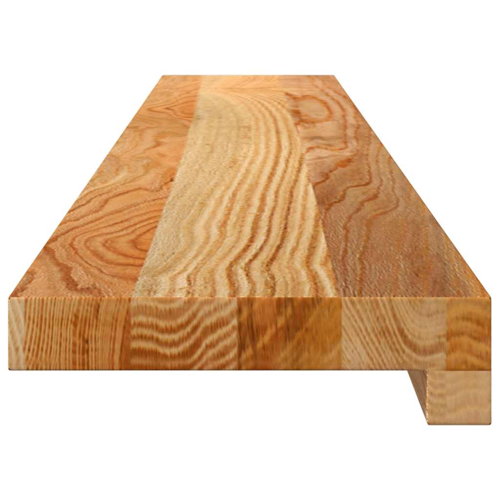 Davanzali in Legno Massello Rovere Marrone Chiaro 110x15x2 cm - Confezione 2 Pezzi