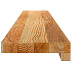 Davanzali in Legno Massello Rovere Marrone Chiaro 110x15x2 cm - Confezione 2 Pezzi