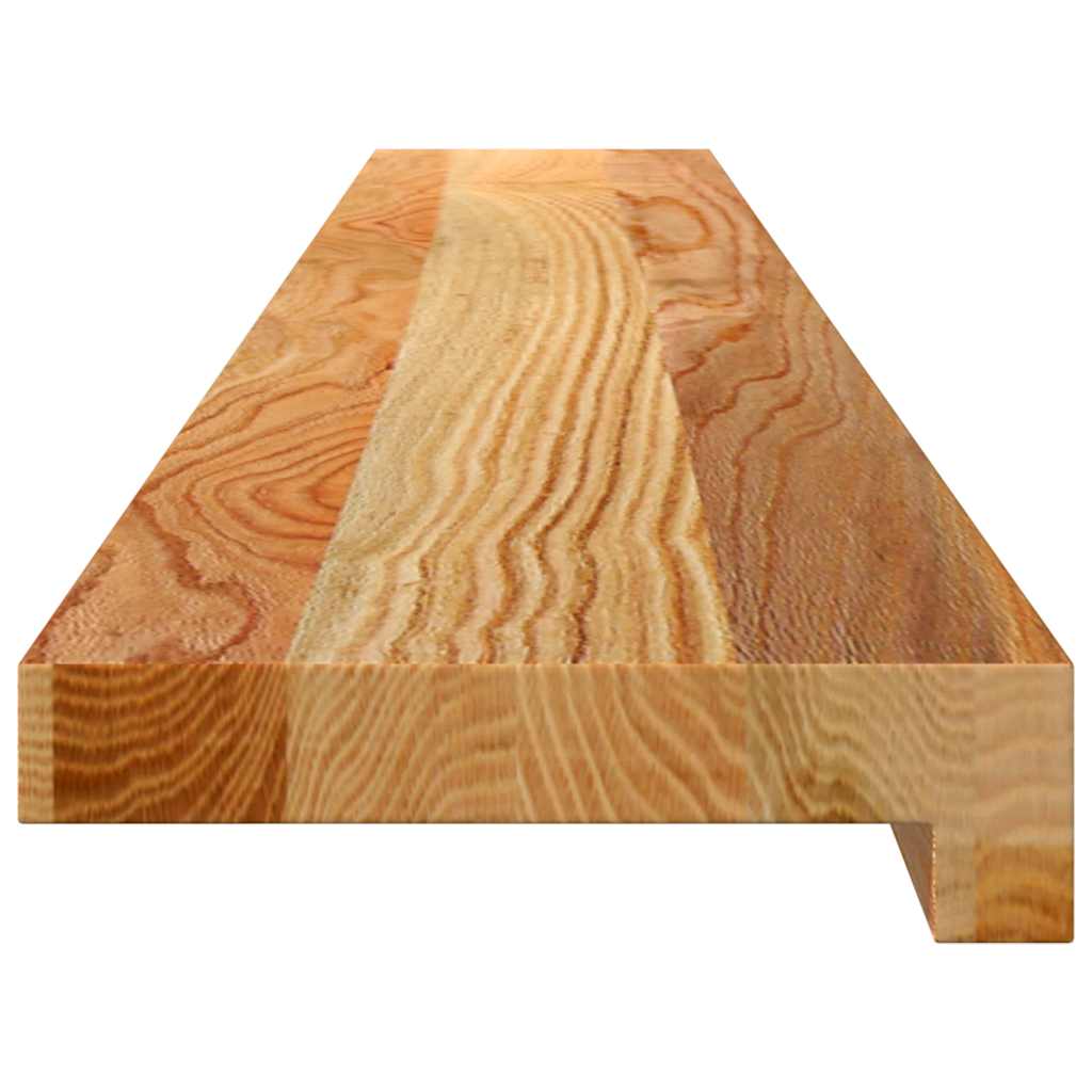 Davanzale in Legno Massello Rovere Marrone Chiaro 120x15x2 cm - Set 2 pz