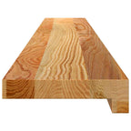Davanzale in Legno Massello Rovere Marrone Chiaro 120x15x2 cm - Set 2 pz