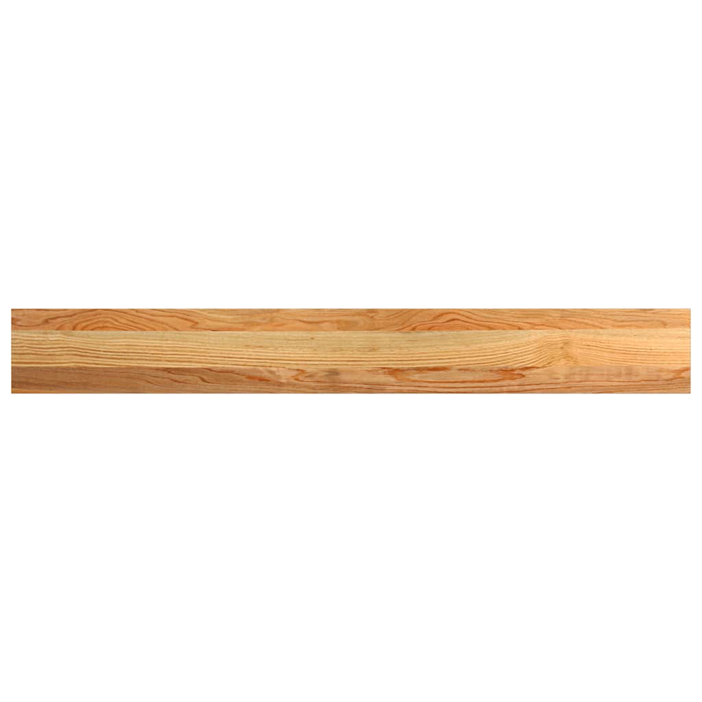 Davanzale in Legno Massello Rovere Marrone Chiaro 120x15x2 cm - Set 2 pz