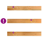 Davanzale in Legno Massello Rovere Marrone Chiaro 120x15x2 cm - Set 2 pz