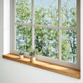 Davanzale in Legno Massello Rovere 140x15x2 cm Marrone Chiaro - Confezione 2 pz