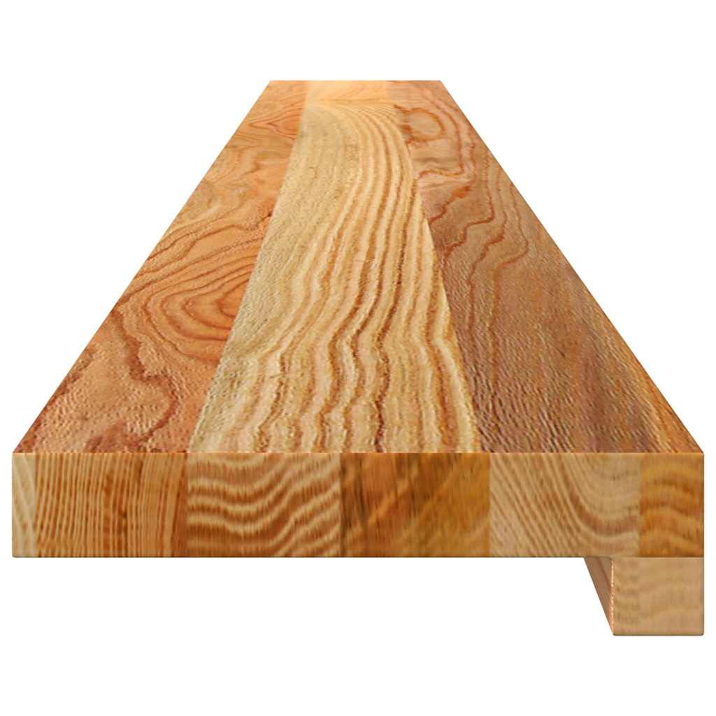 Davanzale in Legno Massello Rovere 140x15x2 cm Marrone Chiaro - Confezione 2 pz