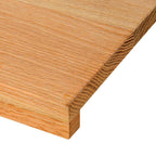 Davanzale in Legno Massello Rovere 140x15x2 cm Marrone Chiaro - Confezione 2 pz