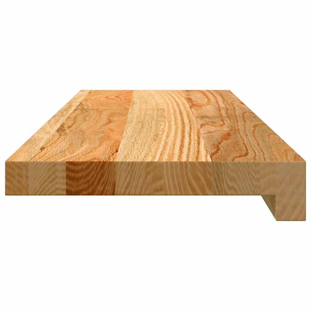 Davanzale in Legno Massello Rovere Marrone Chiaro 70x20x2 cm - Set 2 pz