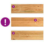 Davanzale in Legno Massello Rovere Marrone Chiaro 70x20x2 cm - Set 2 pz