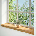 Davanzale in Legno Massello Rovere Marrone Chiaro 80x20x2 cm - Set 2 Pezzi