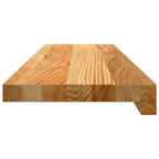Davanzale in Legno Massello Rovere Marrone Chiaro 80x20x2 cm - Set 2 Pezzi