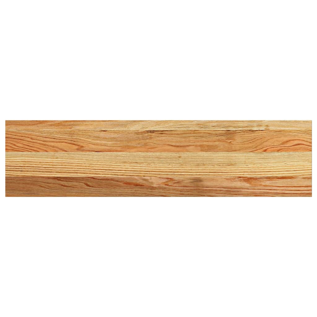 Davanzale in Legno Massello Rovere Marrone Chiaro 80x20x2 cm - Set 2 Pezzi