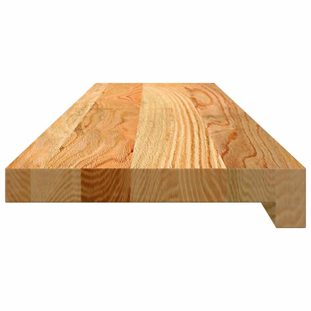 Davanzale Rovere Massello 90x20x2 cm Marrone Chiaro - Set 2 Pezzi